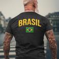 Brazil Flag Of Brazil Classic T-Shirt mit Rückendruck Geschenke für alte Männer