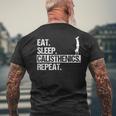 Camicia Eat Sleep Calisthenics Repeat Per Un Fan Del Calisthenics T-shirt da uomo con stampa posteriore Regalos para ancianos