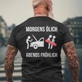 Car Mechanic Mechatronics Ölich Abends Happy T-Shirt mit Rückendruck Geschenke für alte Männer