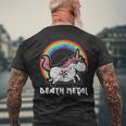 Carino Death Metal Unicorn Punker Punk Music Unicorno T-shirt da uomo con stampa posteriore Regalos para ancianos