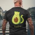 Cat Avocado Avocato Animal Puns T-Shirt mit Rückendruck Geschenke für alte Männer