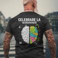 Celebrare La Neurodiversità Cervello Creativo Autismo T-shirt da uomo con stampa posteriore Regalos para ancianos