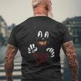 Chat Effrayant D'horreur T-shirt imprimé au dos Cadeaux pour les vieillards