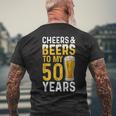 Cheers E Birre Per Il Mio 50 Anni Birra T-shirt da uomo con stampa posteriore Regalos para ancianos