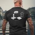 Chess Figures Farmer And Springer Chess T-Shirt mit Rückendruck Geschenke für alte Männer