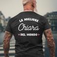 Chiara La Migliore Del Mondo T-shirt da uomo con stampa posteriore Regalos para ancianos