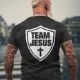 Christliches Team Jesus Mit Kreuz T-Shirt mit Rückendruck Geschenke für alte Männer