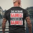Ciao Sono Gabriele Faccio Cose Da Gabriele Personalizzato T-shirt da uomo con stampa posteriore Regalos para ancianos