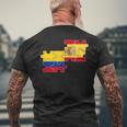 Colombia España Bandera Española Colombiana Camiseta Hombre Estampado Espalda Regalos para ancianos