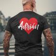 Con Nome I Love Adrián I Heart Named T-shirt da uomo con stampa posteriore Regalos para ancianos