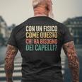 Con Un Fisico Come Questo Chi Ha Bisogno Dei Capelli Pelato T-shirt da uomo con stampa posteriore Regalos para ancianos