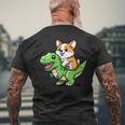 Corgi T-Rex Dinosauro Divertente Cane Tirannosauro T-shirt da uomo con stampa posteriore Regalos para ancianos
