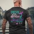 Cousin Of The Birthday Mermaid Family Matching Party Squad Men's T-shirt Back Print Gifts for Old Men
