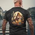 Cowboy Per Uomo Donna Equitazione Western Cowboy T-shirt da uomo con stampa posteriore Regalos para ancianos