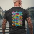 Crazy Sea Fish Bench Summer Tropical Colorful Happyibes T-shirt da uomo con stampa posteriore Regalos para ancianos