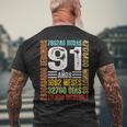 Cumpleaños Feliz 91 Años Feliz 91 Años Regalos Originales Camiseta Hombre Estampado Espalda Regalos para ancianos