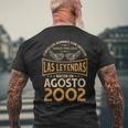 Cumpleaños Hombre Regalos Las Leyendas Agosto 2002 Camiseta Hombre Estampado Espalda Regalos para ancianos