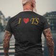 I Cuore Amo Ts Con Collo A T-shirt da uomo con stampa posteriore Regalos para ancianos