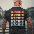 Cute Custom Archie Name Personalized Men's T-shirt Back Print Gifts for Old Men
