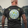 Cute Earth Holding Sapling Eco-Friendly Art Men's Back Print T-Shirt Gifts for Old Men