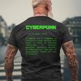 Cyberpunk Word Definition Cyberpunk Camiseta Hombre Estampado Espalda Regalos para ancianos