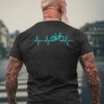 Da Mountain Bike Heartbeat Ciclista Cool Cycling T-shirt da uomo con stampa posteriore Regalos para ancianos