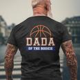 Dada Of Rookie 1St Birthday Basketball Theme Matching Party Men's T-shirt Back Print Gifts for Old Men