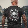 Darts Dart 180 Bullseye Skull T-Shirt mit Rückendruck Geschenke für alte Männer