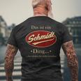 Das Ist Ein Schmidt Ding Family T-Shirt mit Rückendruck Geschenke für alte Männer