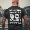 Das Leben Ist Nicht Nur Pommes Und Disco T-Shirt mit Rückendruck Geschenke für alte Männer