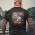 Das Leben Ist Suppe Ich Bin Gabel Opossum T-Shirt mit Rückendruck Geschenke für alte Männer