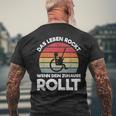 Das Leben Rockt Wenn Dein Zuhause Rollen Wheelchair Saying S T-Shirt mit Rückendruck Geschenke für alte Männer