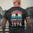 Dentista Leggendario Nato 1974 50 ° Compleanno Regali Denti T-shirt da uomo con stampa posteriore Regalos para ancianos