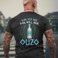 Der Tut Nichts Der Will Nur Ouzo T-Shirt mit Rückendruck Geschenke für alte Männer