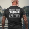 Du Muss Immer In Beiden Holes Spritzen T-Shirt mit Rückendruck Geschenke für alte Männer