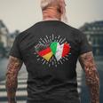 Deutschland Italien Freundschaft Herz German Italian T-Shirt mit Rückendruck Geschenke für alte Männer