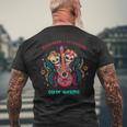 Dia De Muertos Dia De Los Muertos T-Shirt mit Rückendruck Geschenke für alte Männer