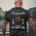 Die Wildschweine Jagd Wildboar Deer Outfit For Hunter T-Shirt mit Rückendruck Geschenke für alte Männer