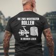 Die Zwei Wichtigsten Rollen In Meinen Leben T-Shirt mit Rückendruck Geschenke für alte Männer