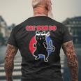 Disegno Del Gatto Di Taekwondo Cat Won Do Korea T-shirt da uomo con stampa posteriore Regalos para ancianos