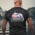 Divertente Laurea Mucca Mi Sono Laureato Posso Tornare A Letto Ora T-shirt da uomo con stampa posteriore Regalos para ancianos