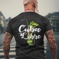 Divertenteiva Libre Cuba Cocktail T-shirt da uomo con stampa posteriore Regalos para ancianos
