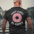 Divertenti Ciambella Donut Worry Be Happy T-shirt da uomo con stampa posteriore Regalos para ancianos