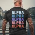 Divertido Regalo Nombre Alfa Personalizado Primer Nombre Camiseta Hombre Estampado Espalda Regalos para ancianos