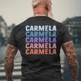 Divertido Regalo Nombre Carmela Personalizado Primer Nombre Camiseta Hombre Estampado Espalda Regalos para ancianos