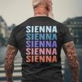 Divertido Regalo Nombre Sienna Personalizado Primer Nombre Camiseta Hombre Estampado Espalda Regalos para ancianos