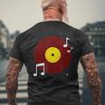 Dj Record Con Note Musicali T-shirt da uomo con stampa posteriore Regalos para ancianos