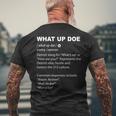 What Up Doe Detroit 313 Definition Detroiter Men's T-shirt Back Print Gifts for Old Men