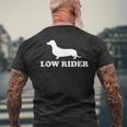 Dog Lover Low Rider Dachshund Tank Top Men's Back Print T-Shirt Gifts for Old Men