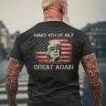 Donald Trump 2024 Make 4Th Of July Great Again American Flag Men's T-shirt Back Print Gifts for Old Men